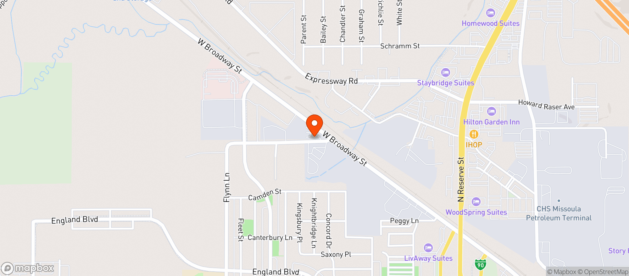 Map showing Forest Steak House