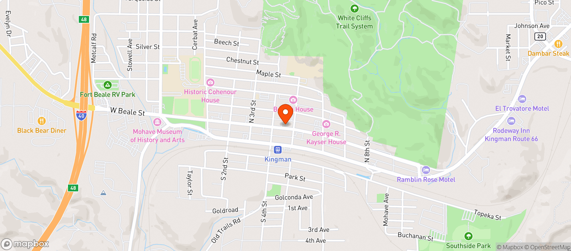 Map showing Black Bridge Brewery