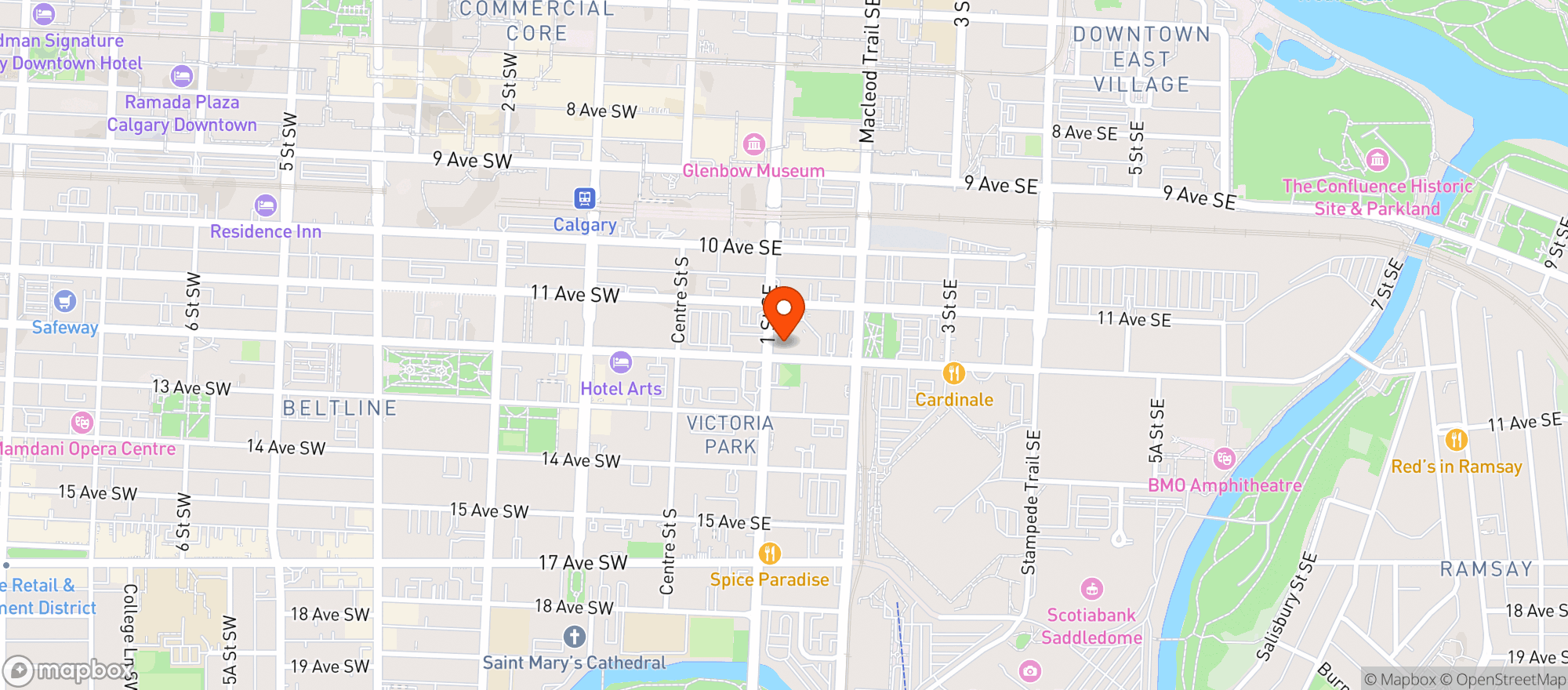 Map showing Sunterra Market Keynote