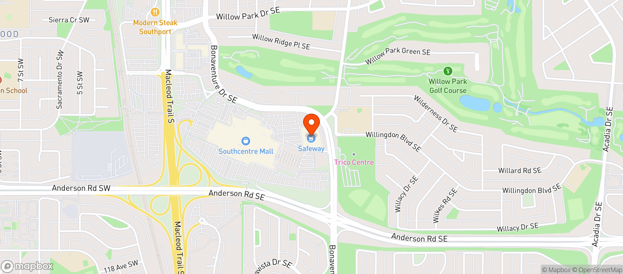 Map showing Safeway 8841