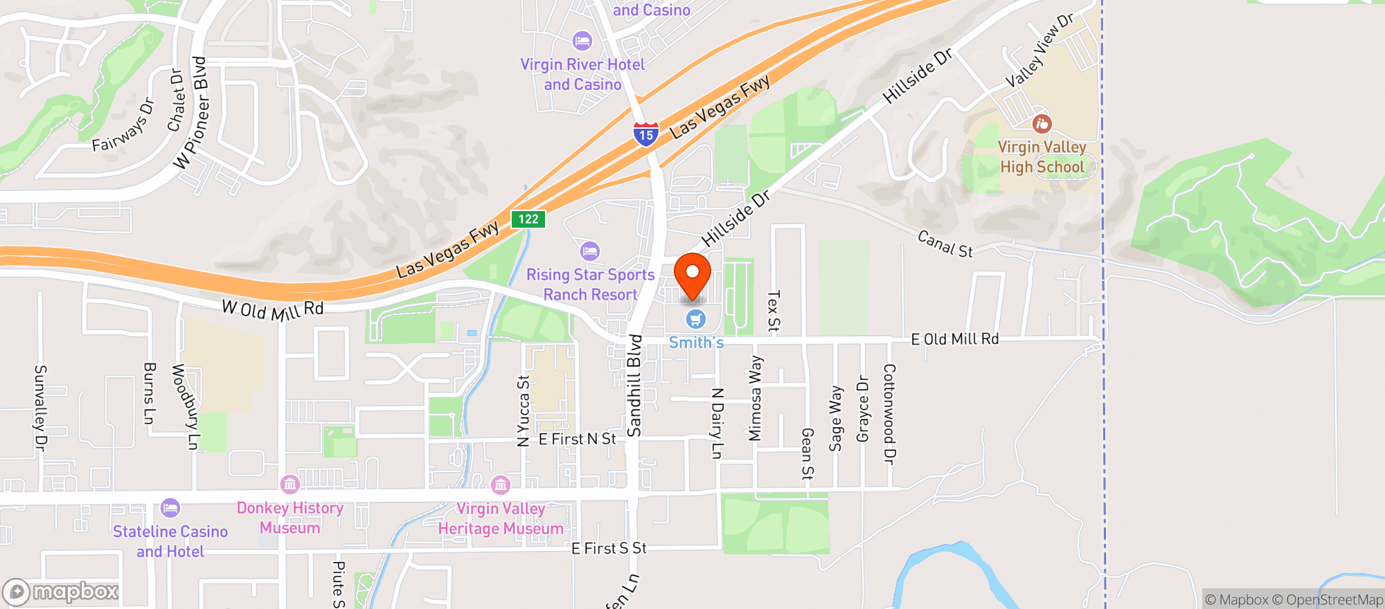 Map showing Smiths Food & Drug (706) - 00342 - Mesquite