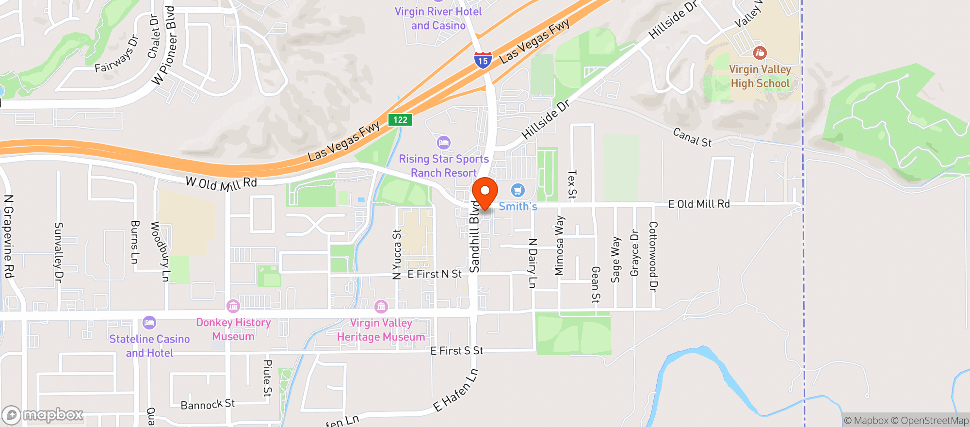 Map showing Green Valley Grocery Store