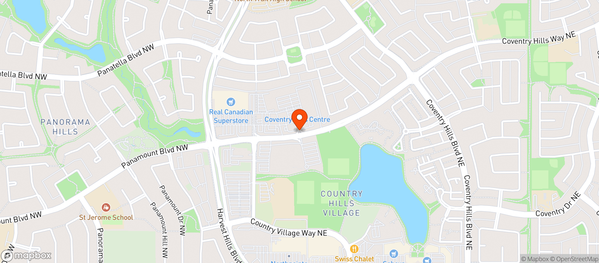 Map showing Staples