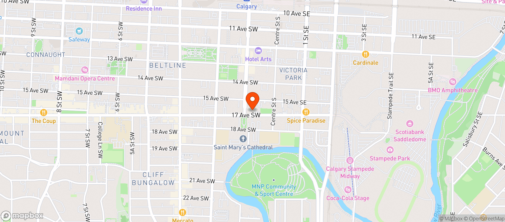 Map showing 17th Ave Liquor Boutique