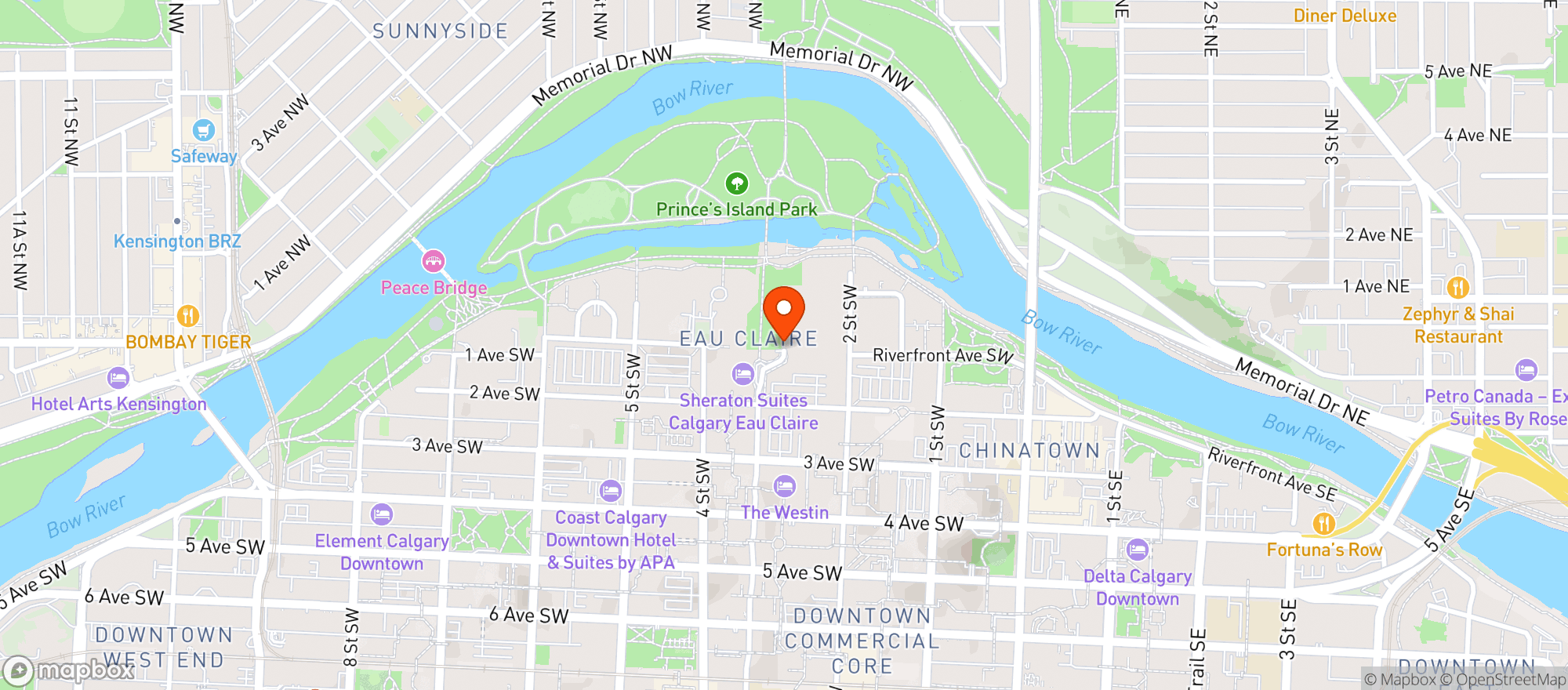Map showing Joey Eau Claire