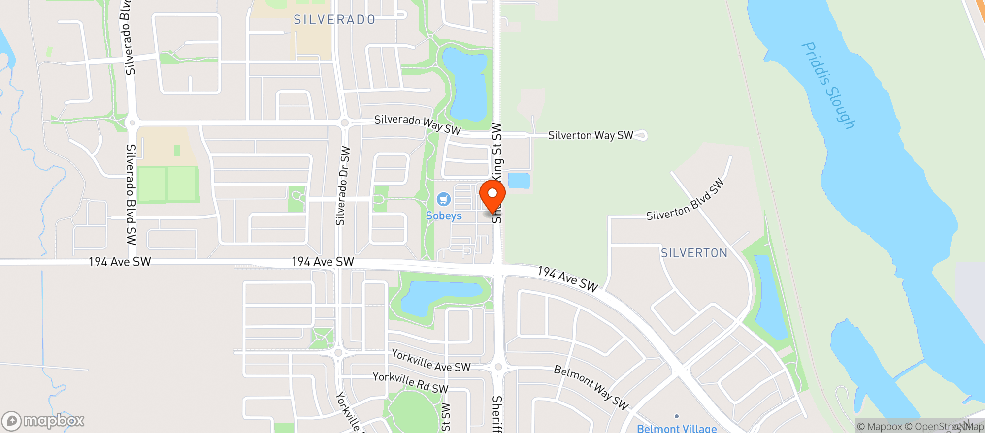 Map showing Sobeys 5028