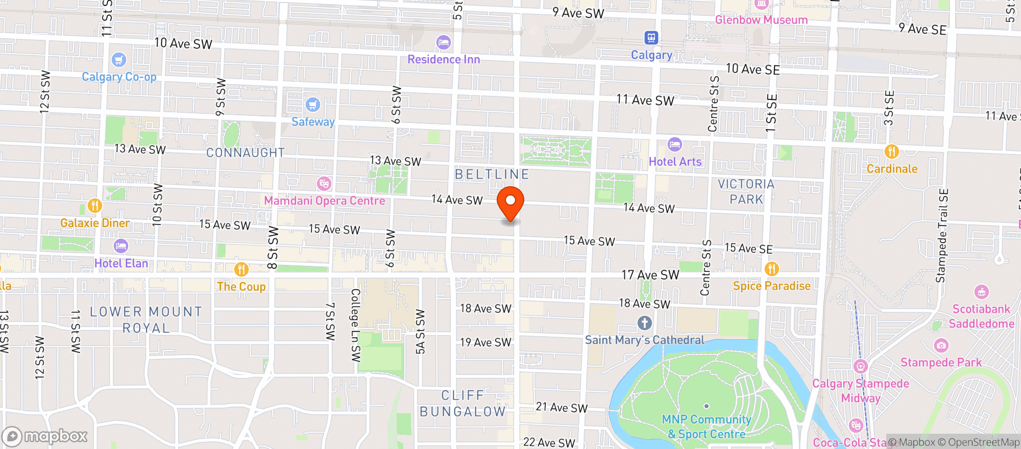 Map showing Mission Wine & Liquor Merchants