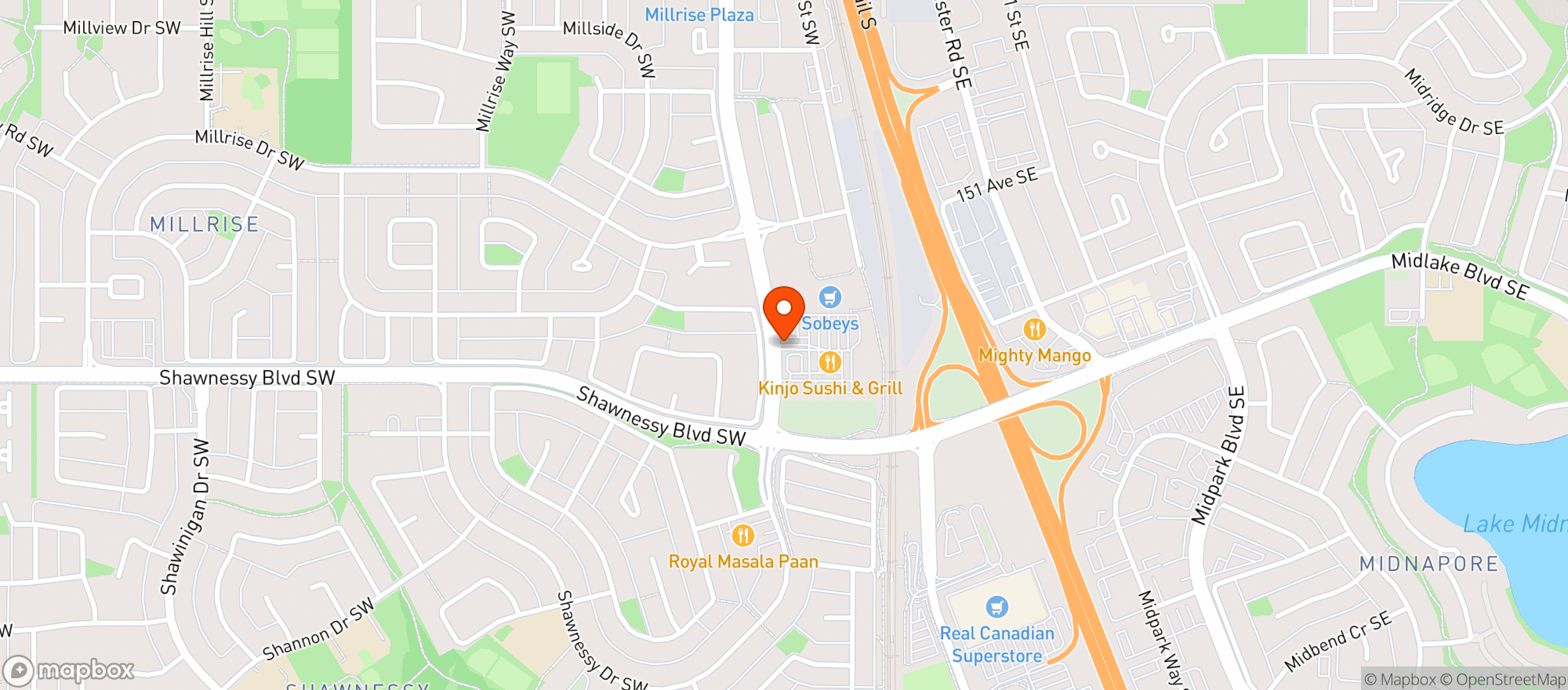 Map showing Sobeys 5064