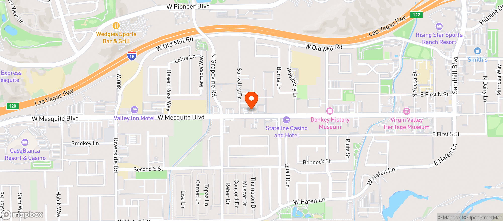 Map showing Mad Mikes Bar & Grill
