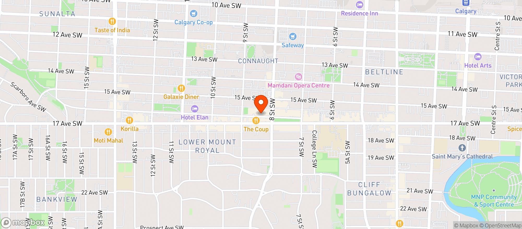 Map showing Urban Fare 7630