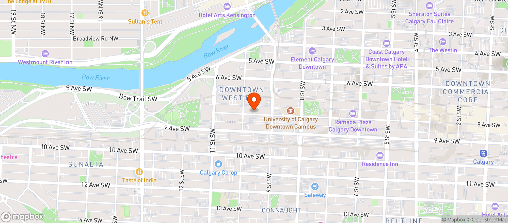 Map showing Comedy Cave
