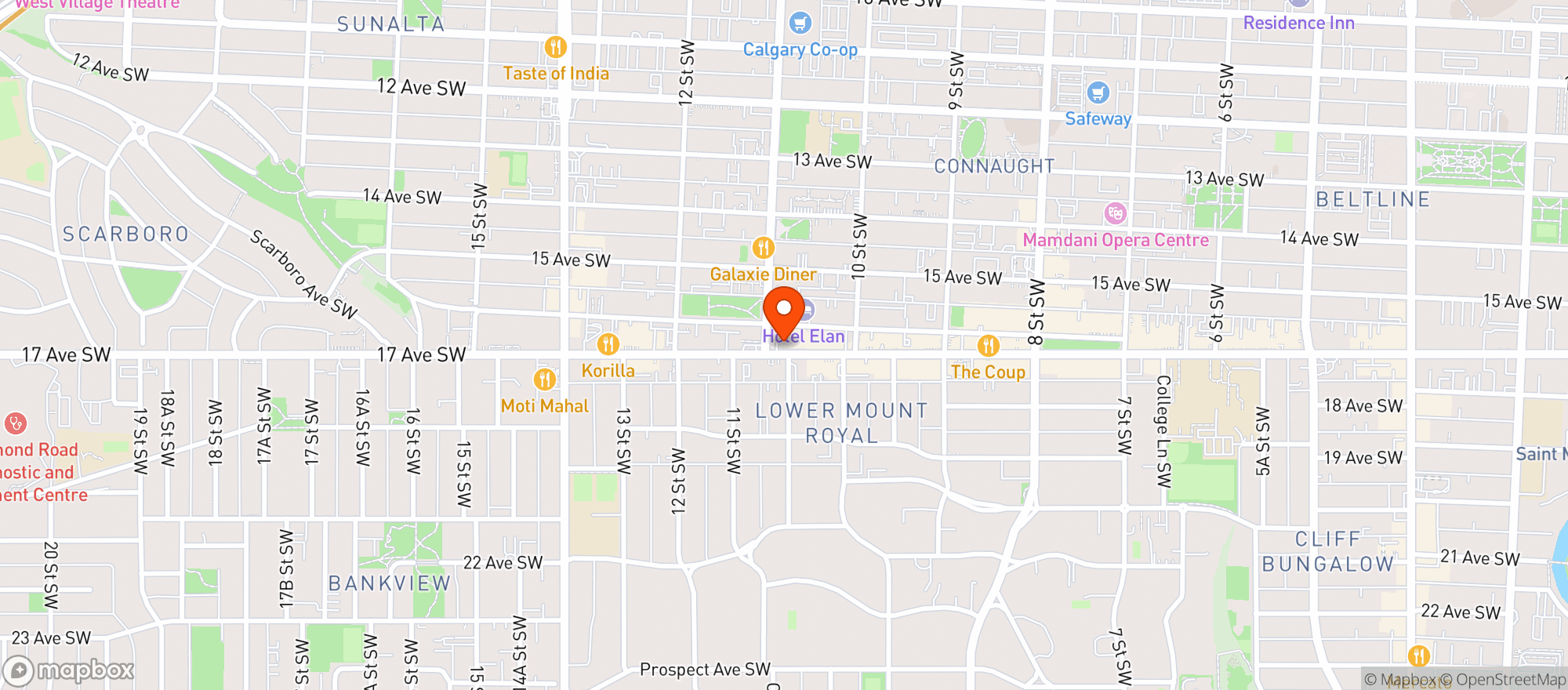 Map showing Liquor Depot Mount Royal
