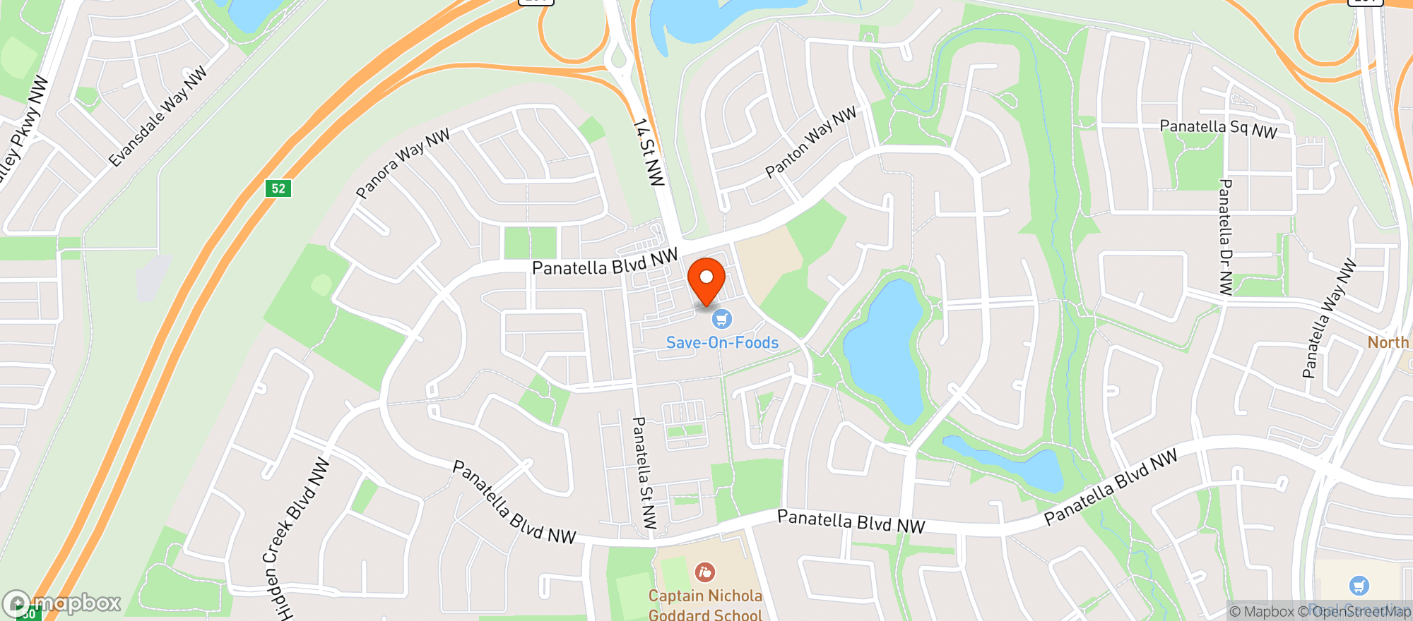 Map showing Save-On-Foods