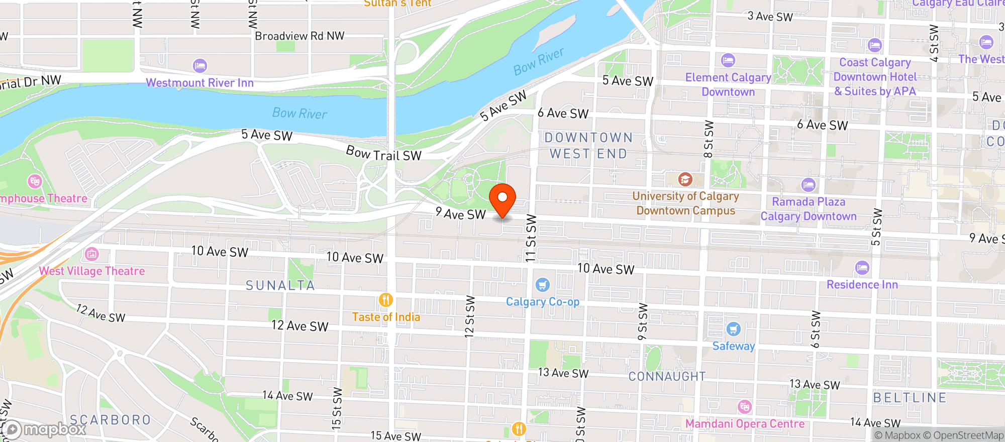 Map showing Staples