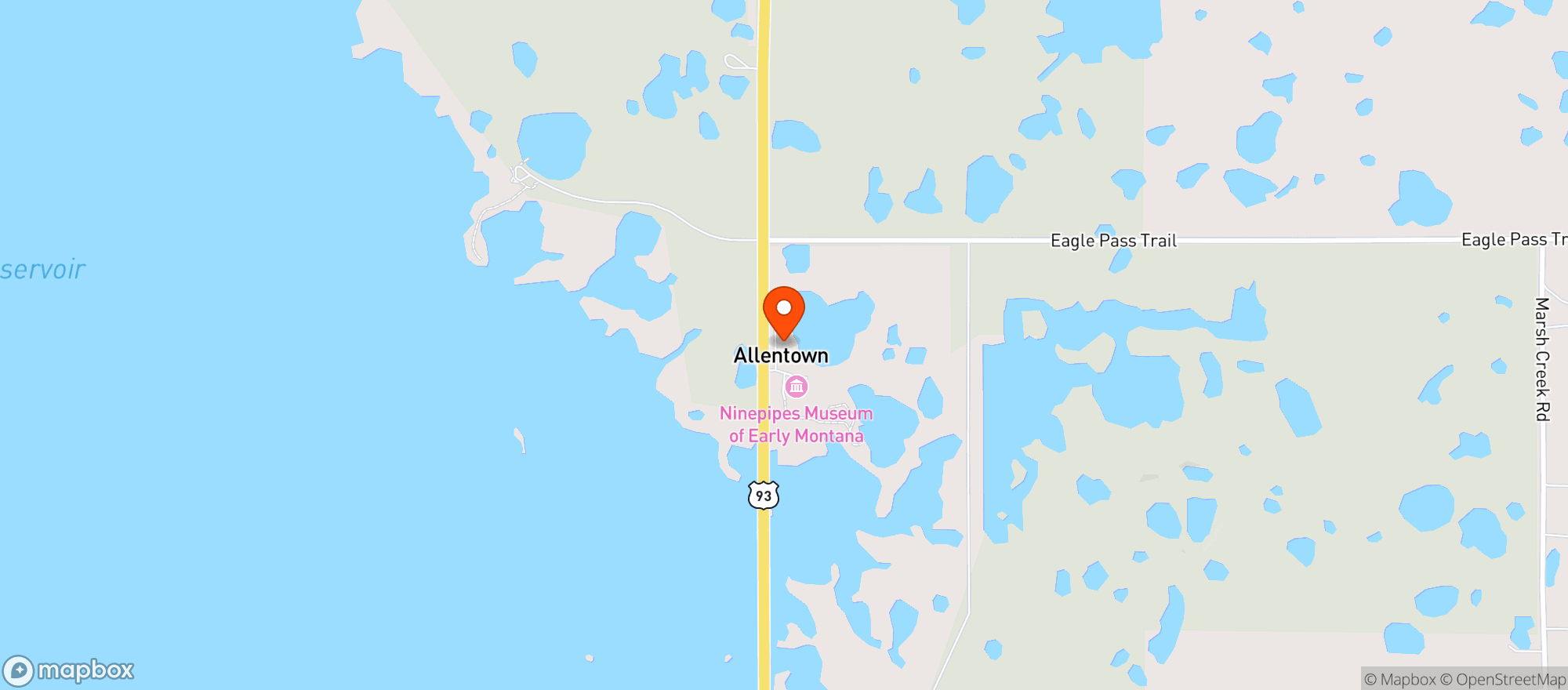 Map showing Great Gray Gifts