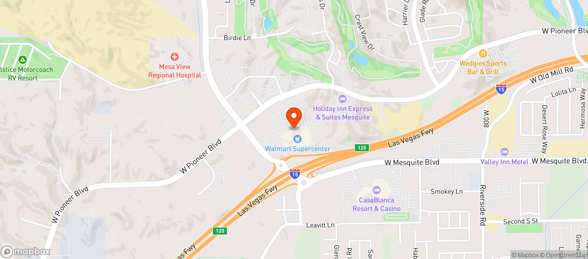 Map showing Walmart Supercenter
