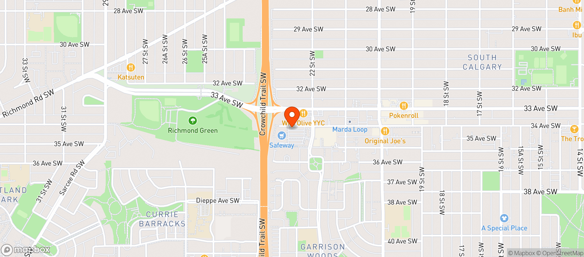 Map showing Safeway 8912