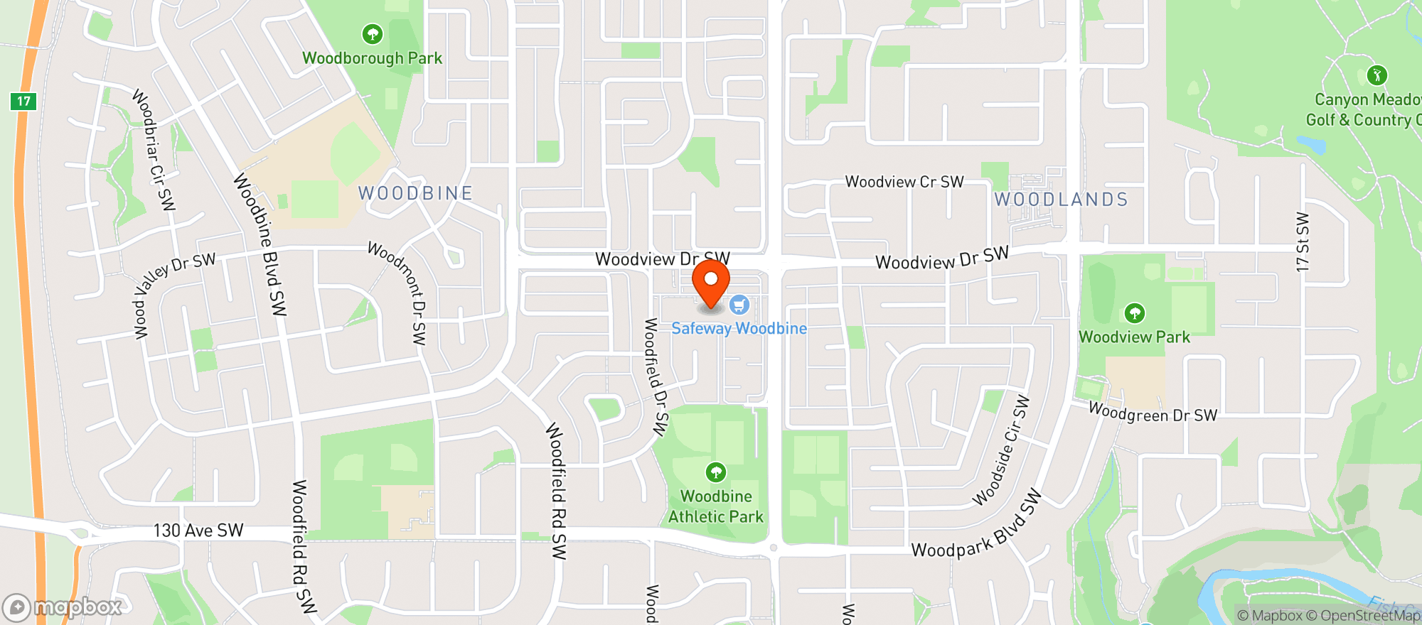Map showing Safeway 8827
