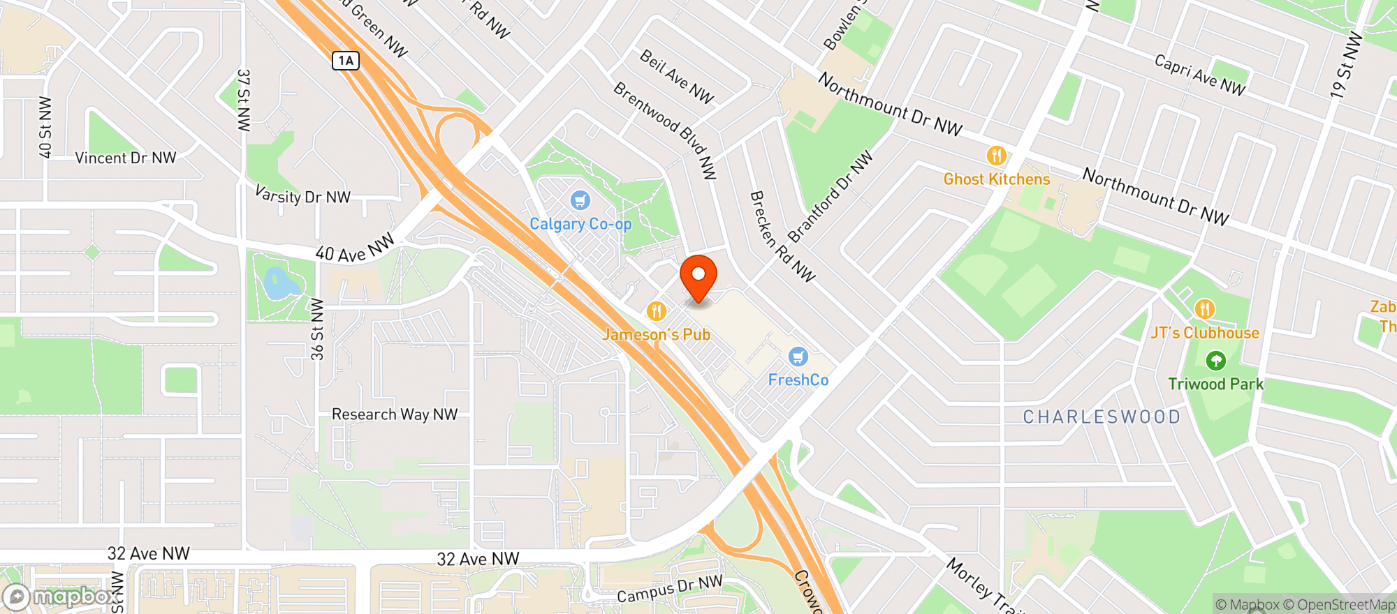 Map showing Liquor Depot Brentwood