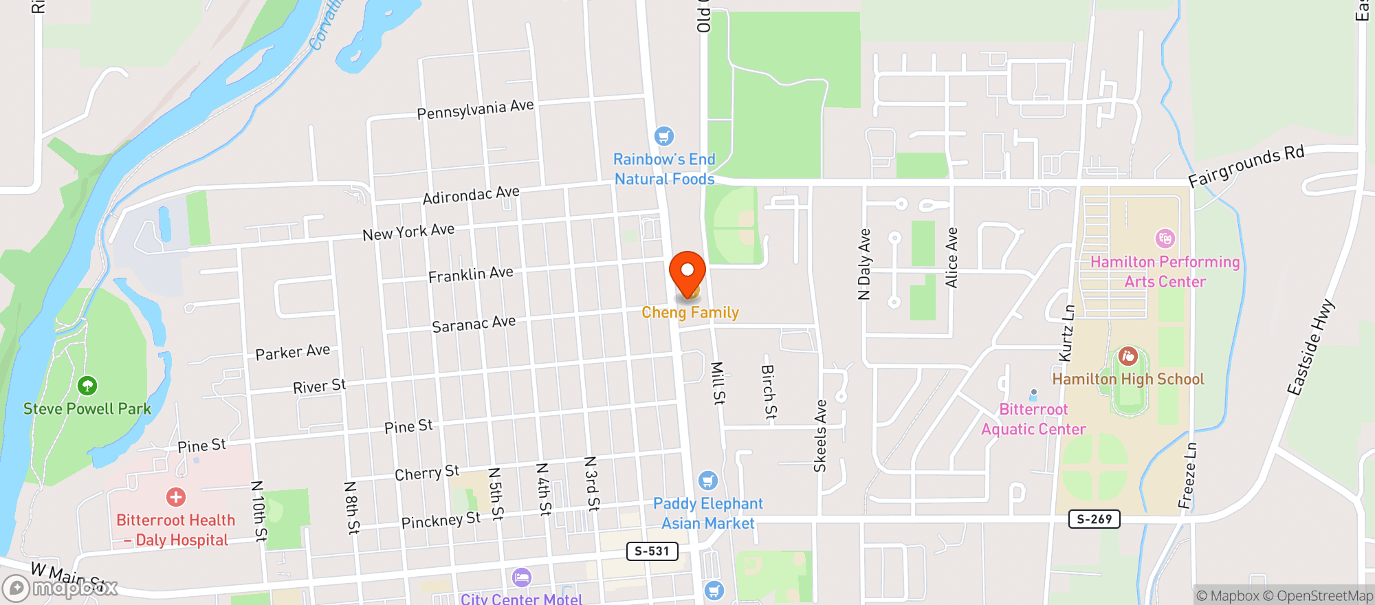 Map showing Higher Ground Brewing Co