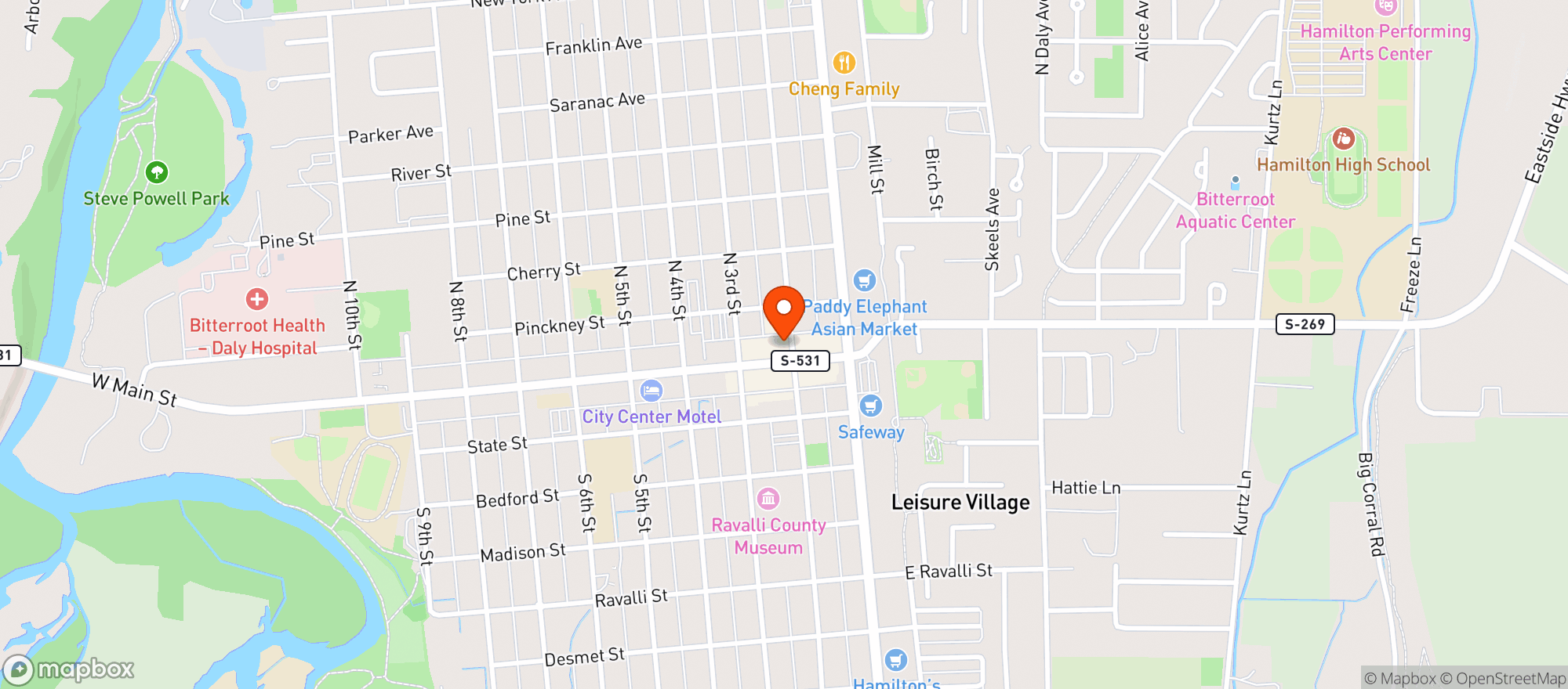 Map showing Naps Grill