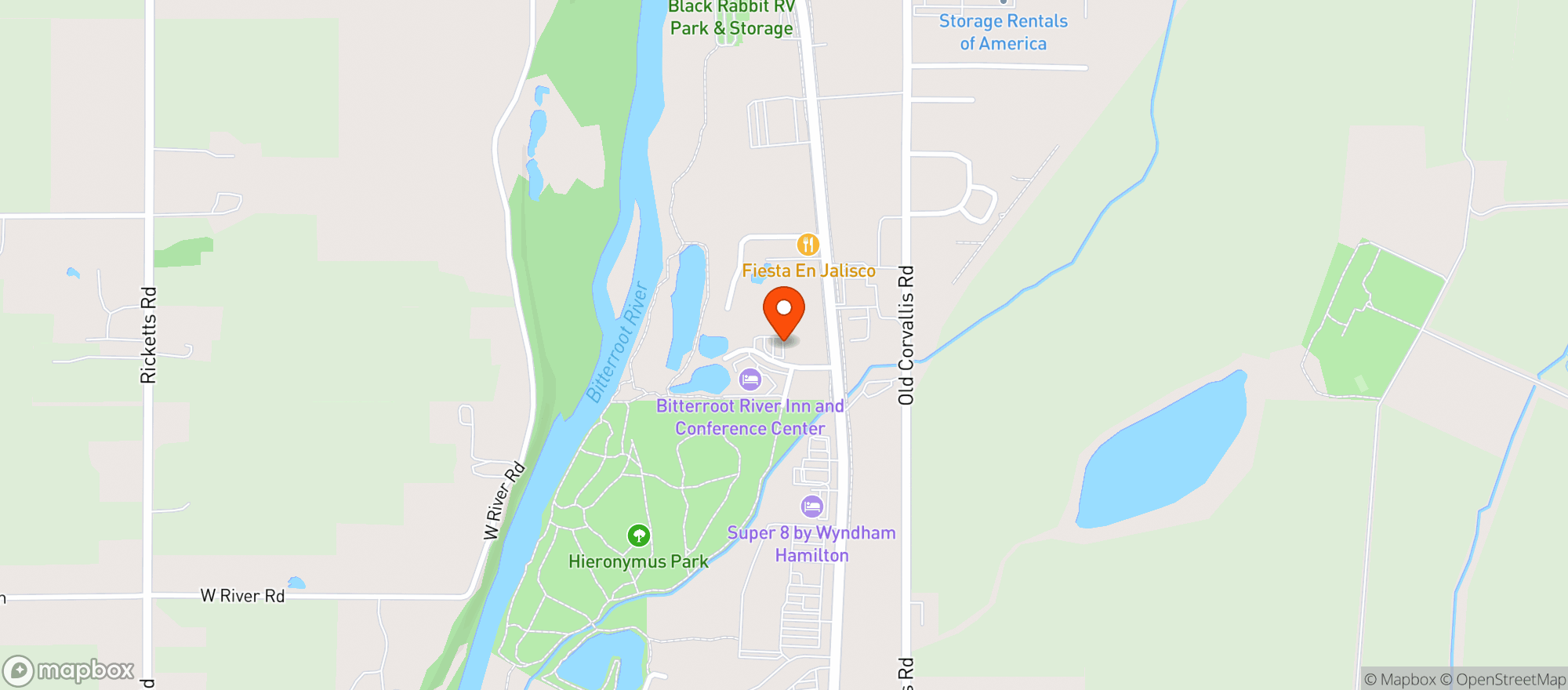 Map showing The Edge Restaurant & Casino