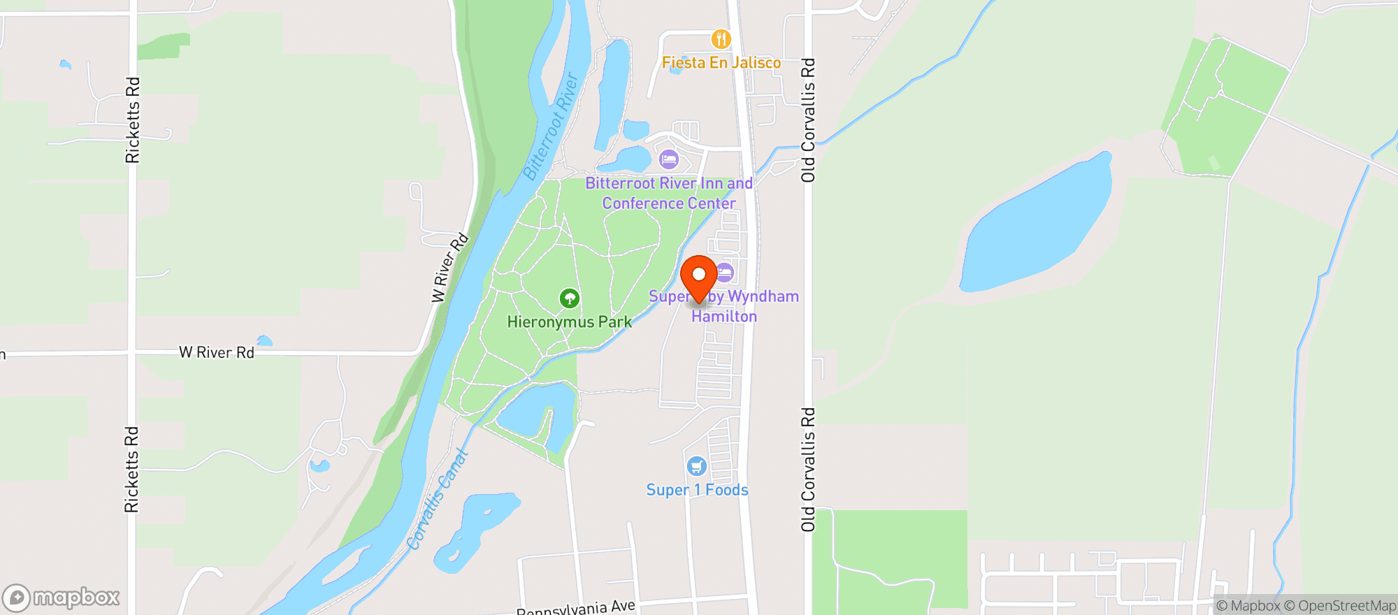 Map showing Albertsons