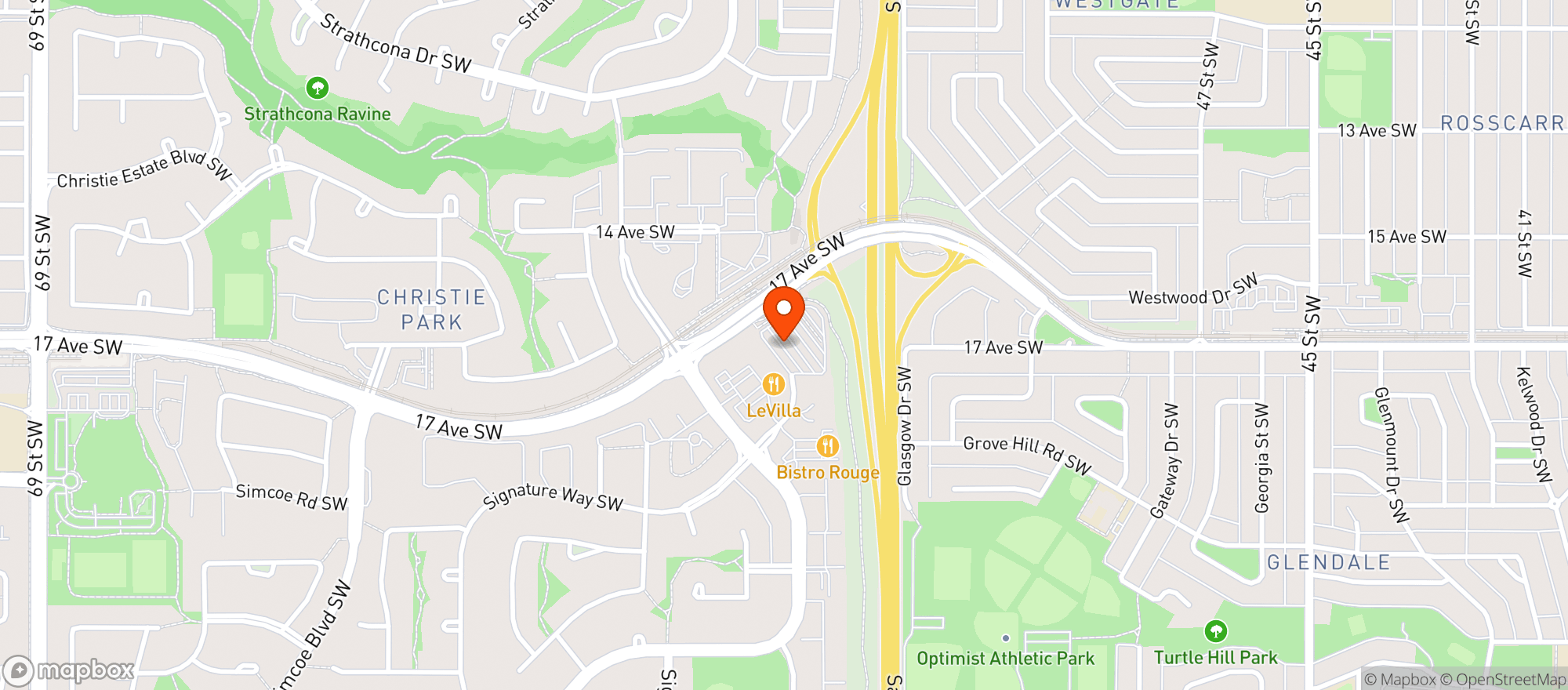 Map showing Sunterra Market West