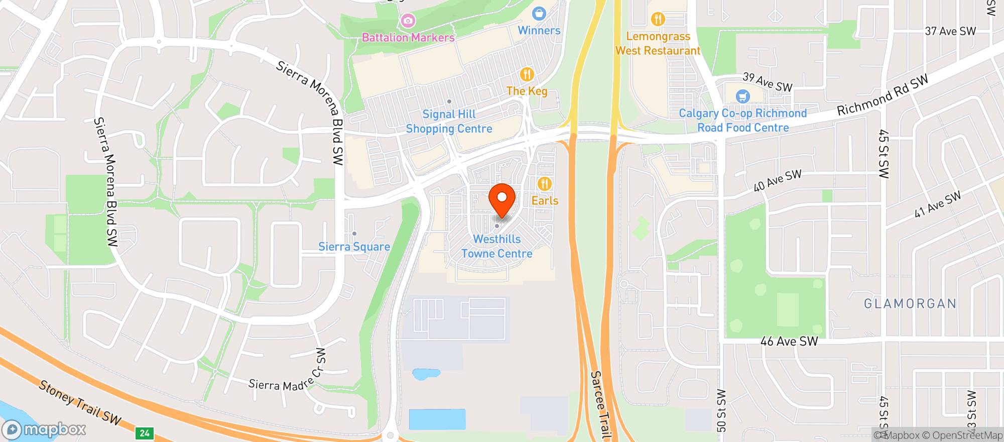 Map showing Safeway 8852