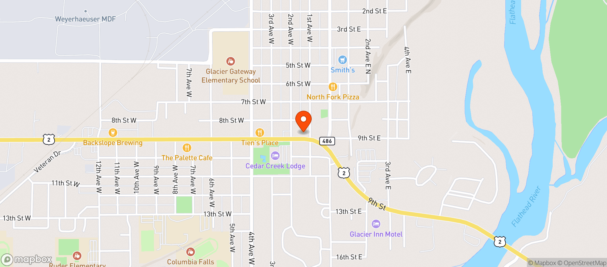 Map showing Packmule Liquor