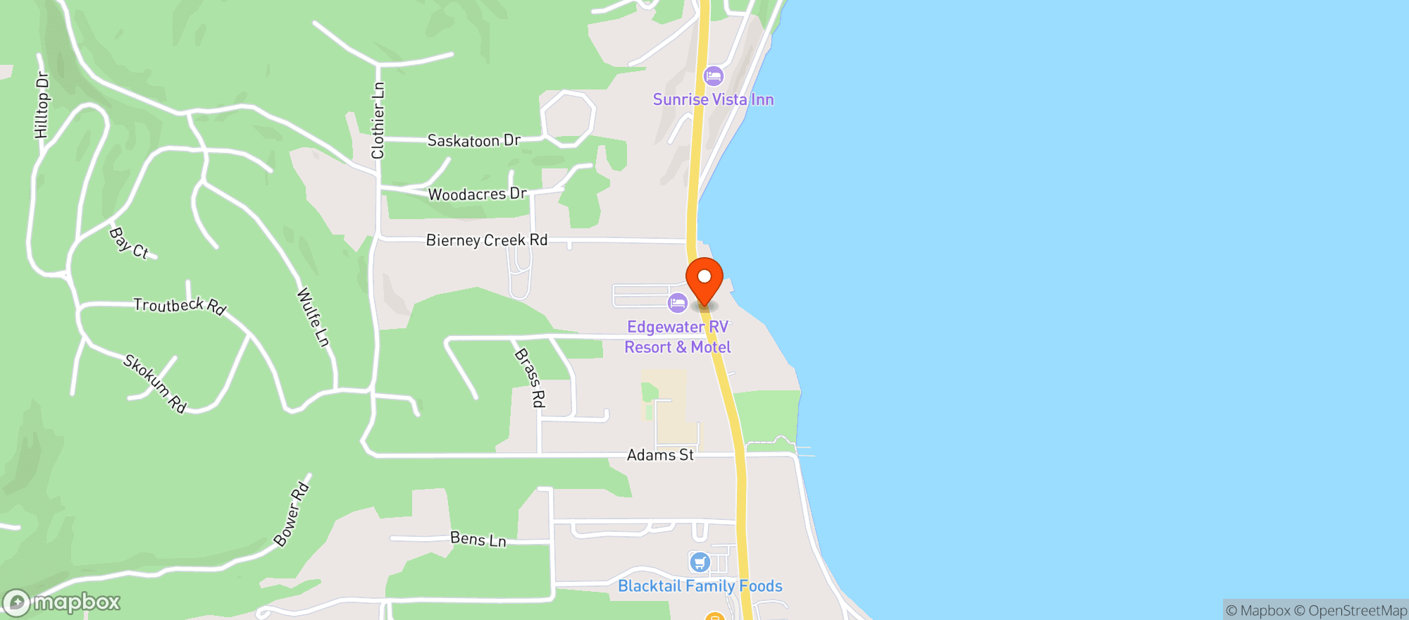 Map showing Joe Blogz
