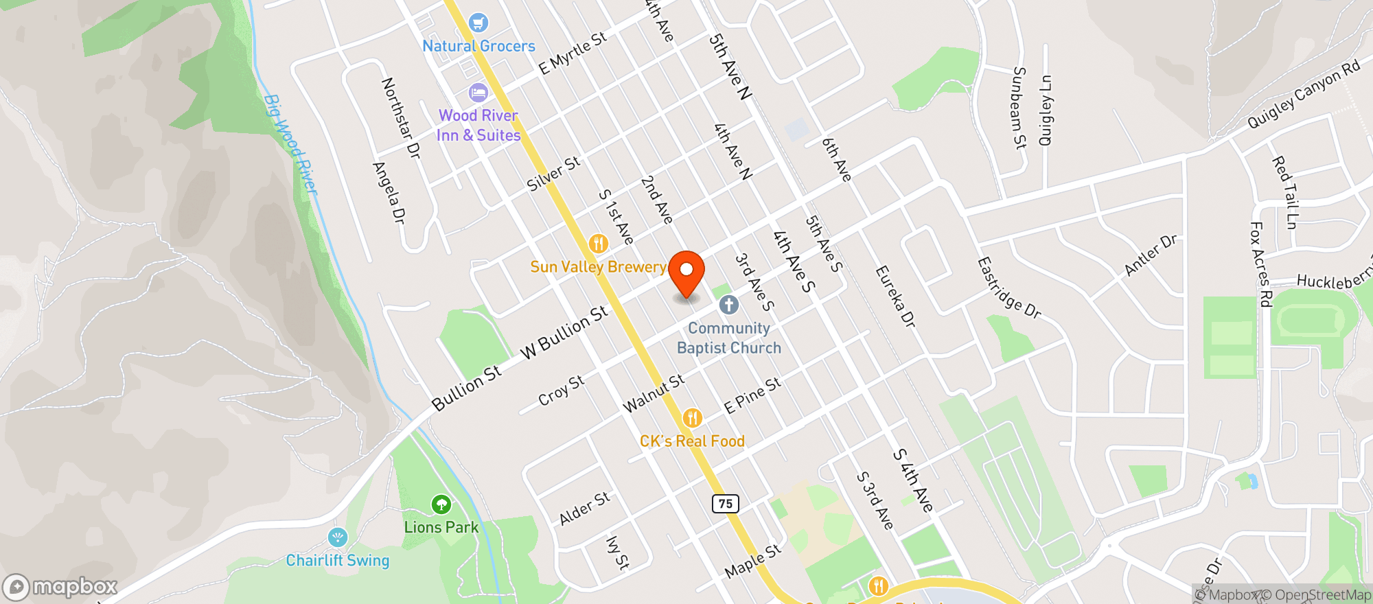 Map showing Atkinsons Market - Hailey - 00100016070