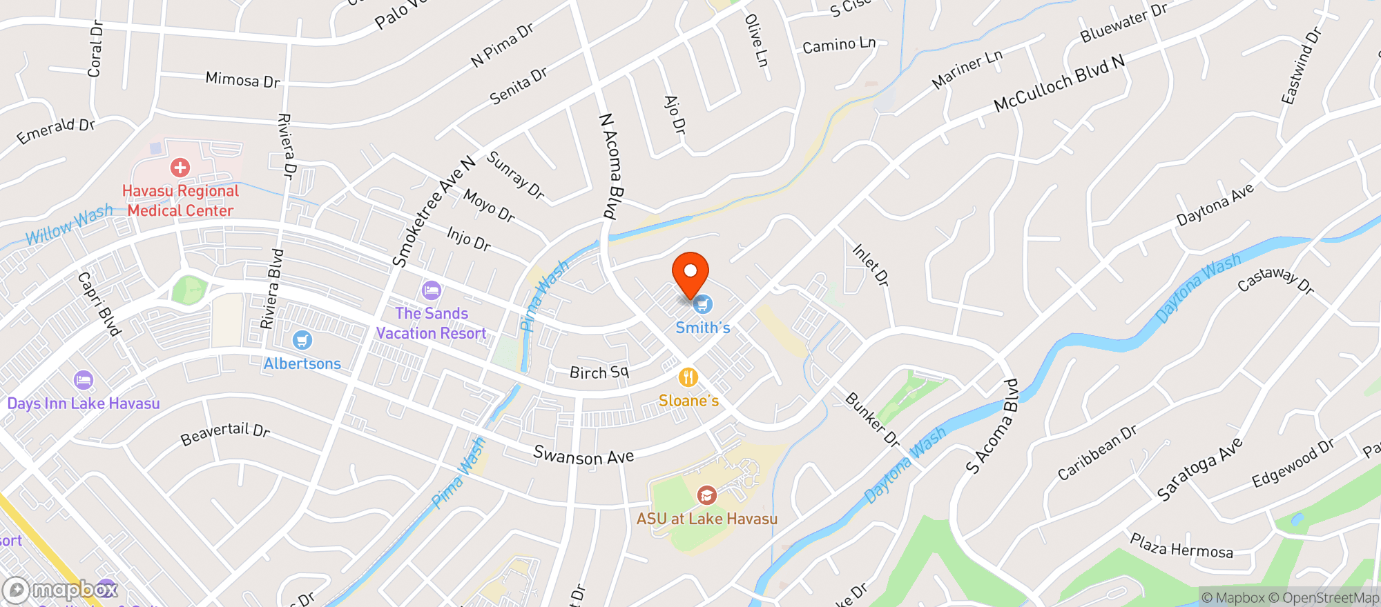Map showing Smiths Food & Drug Center