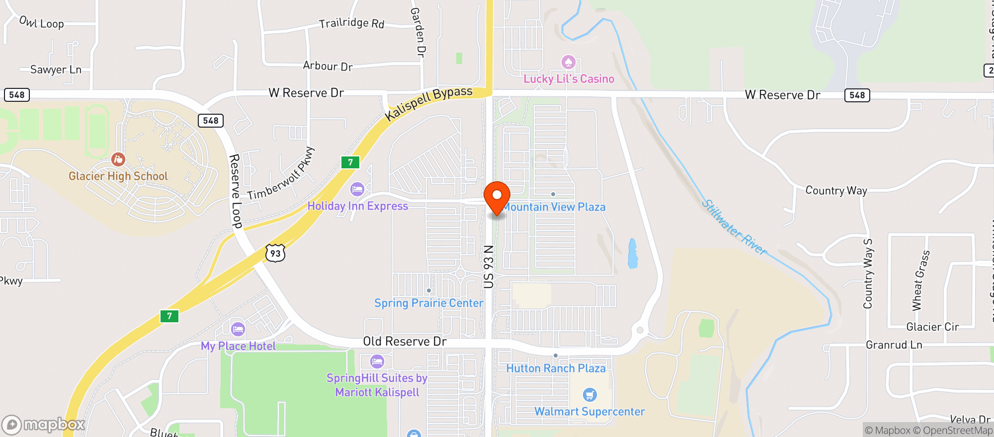 Map showing Natural Grocers by Vitamin Cottage - Natural Grocers by VC_Kalispell (KS) - 00530069
