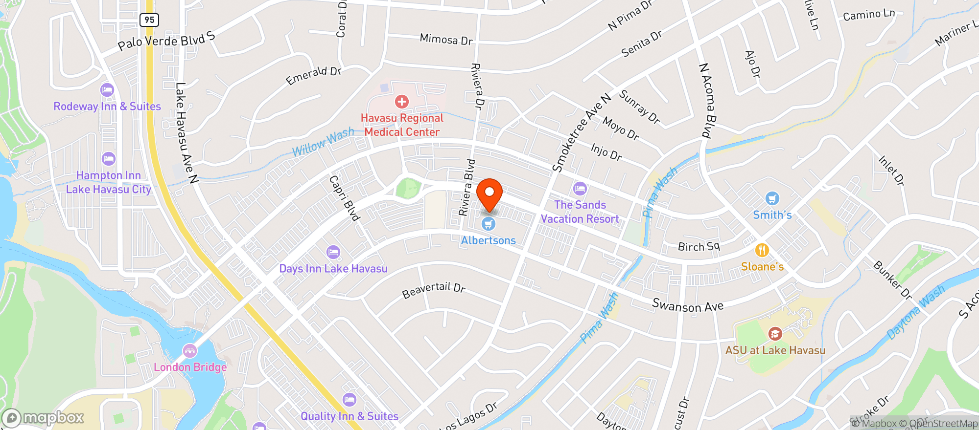 Map showing Albertsons