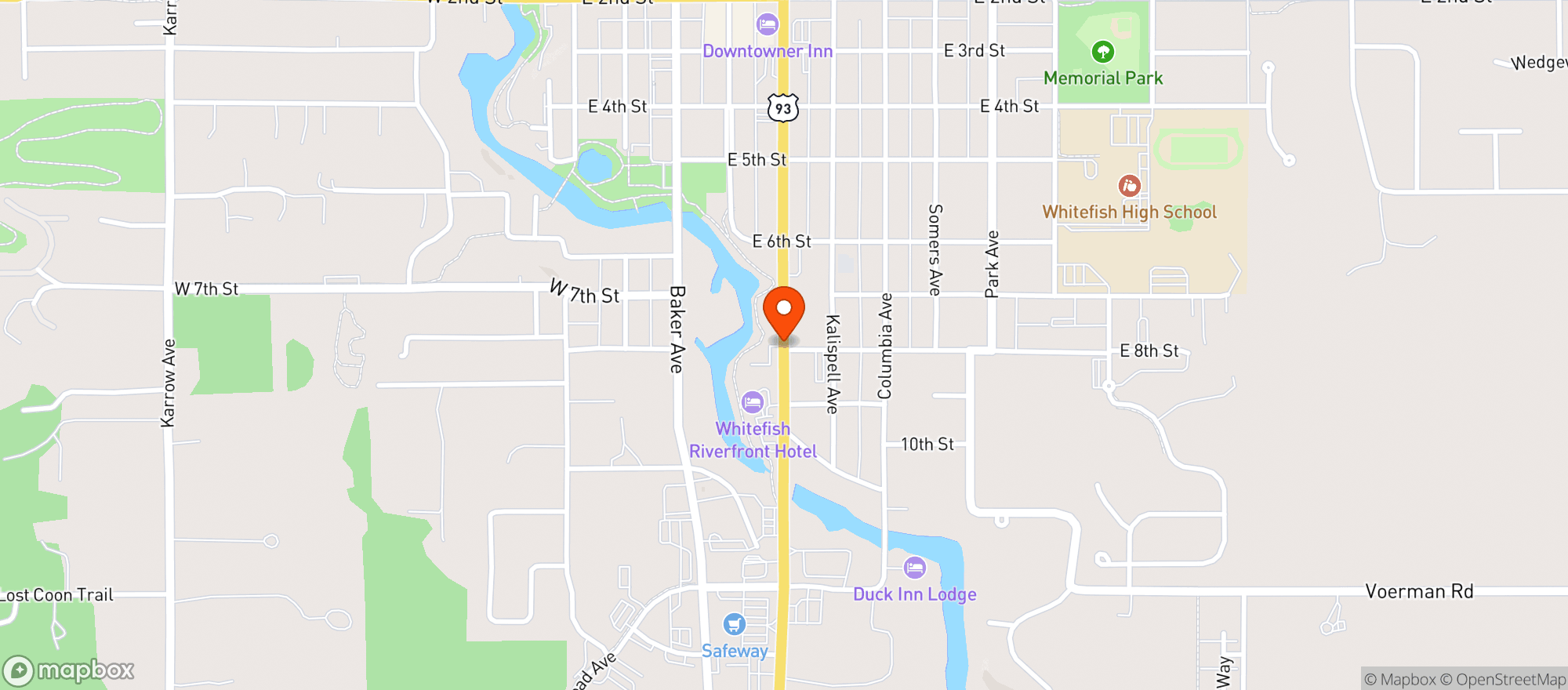 Map showing Mission Mountain Organics