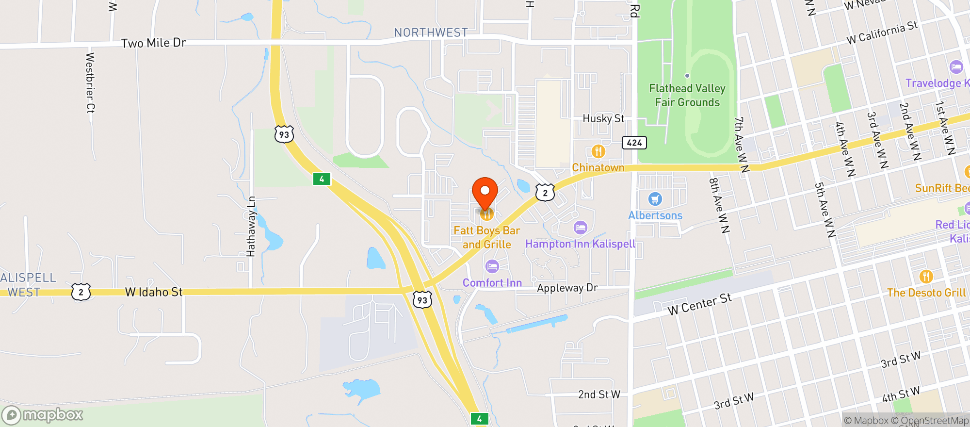 Map showing Fatt Boys