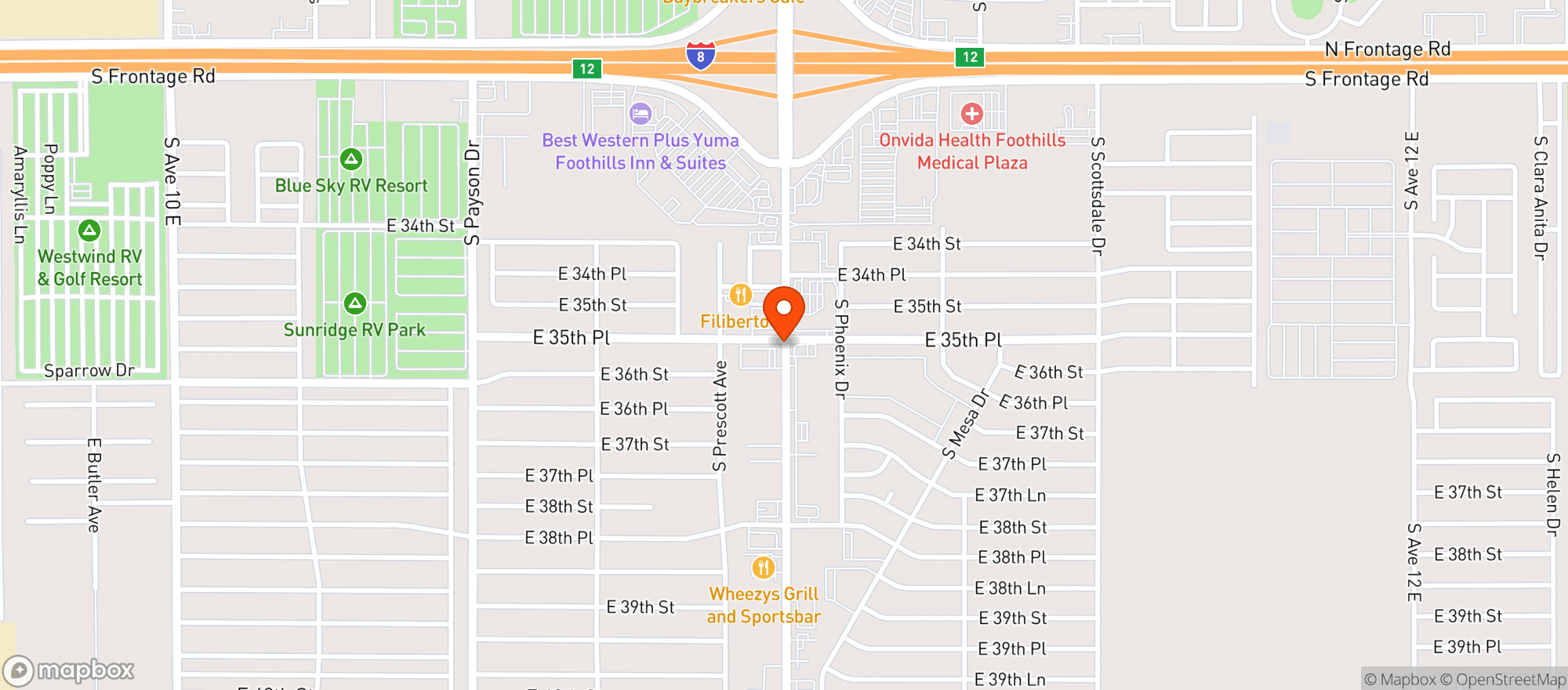 Map showing WALGREENS