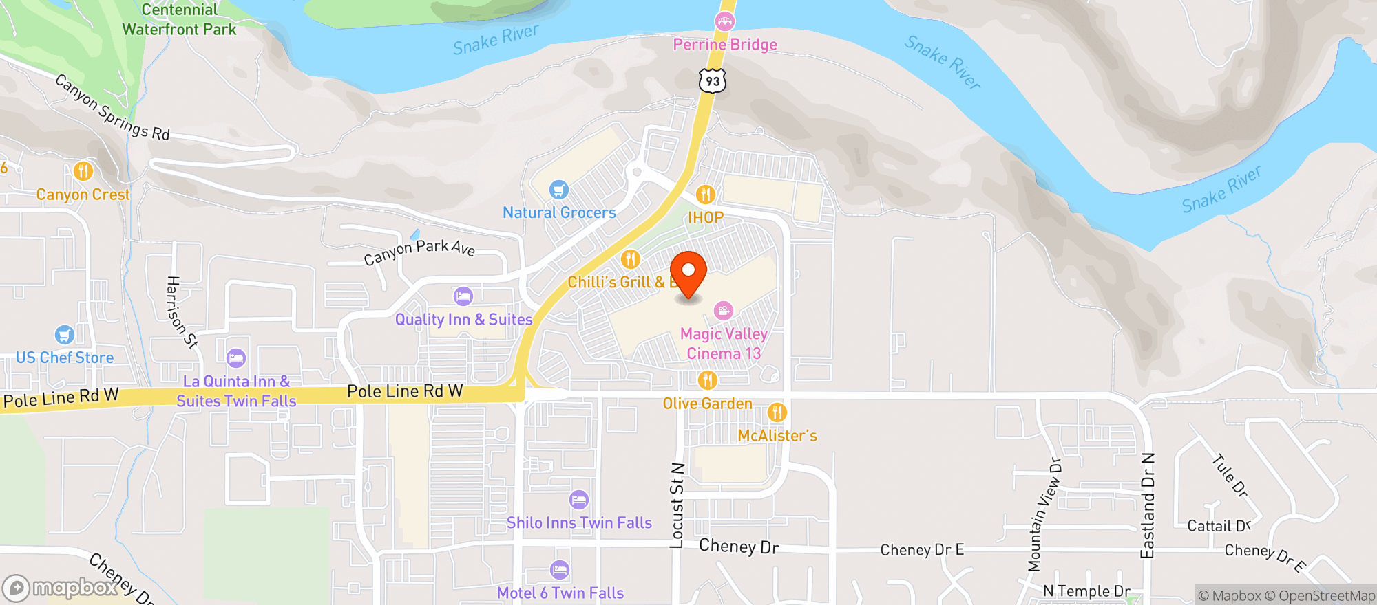 Map showing Magic Rock City