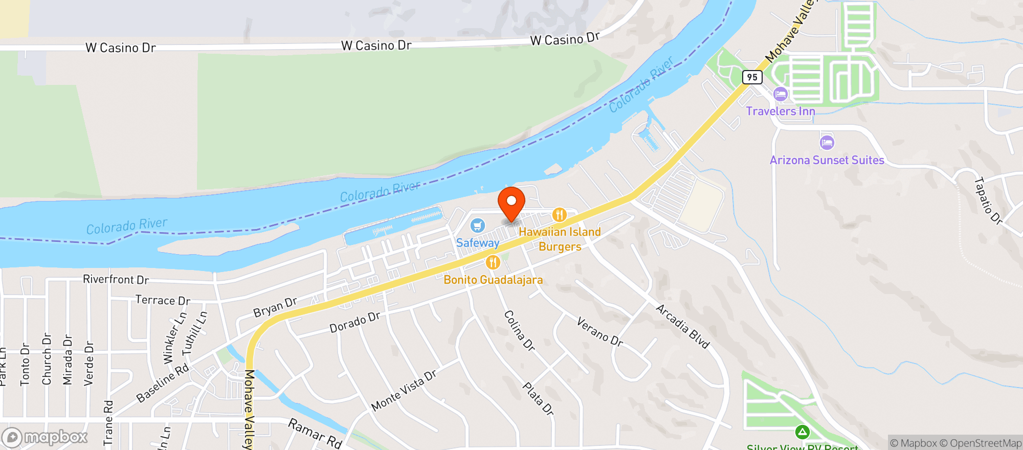 Map showing Safeway Store
