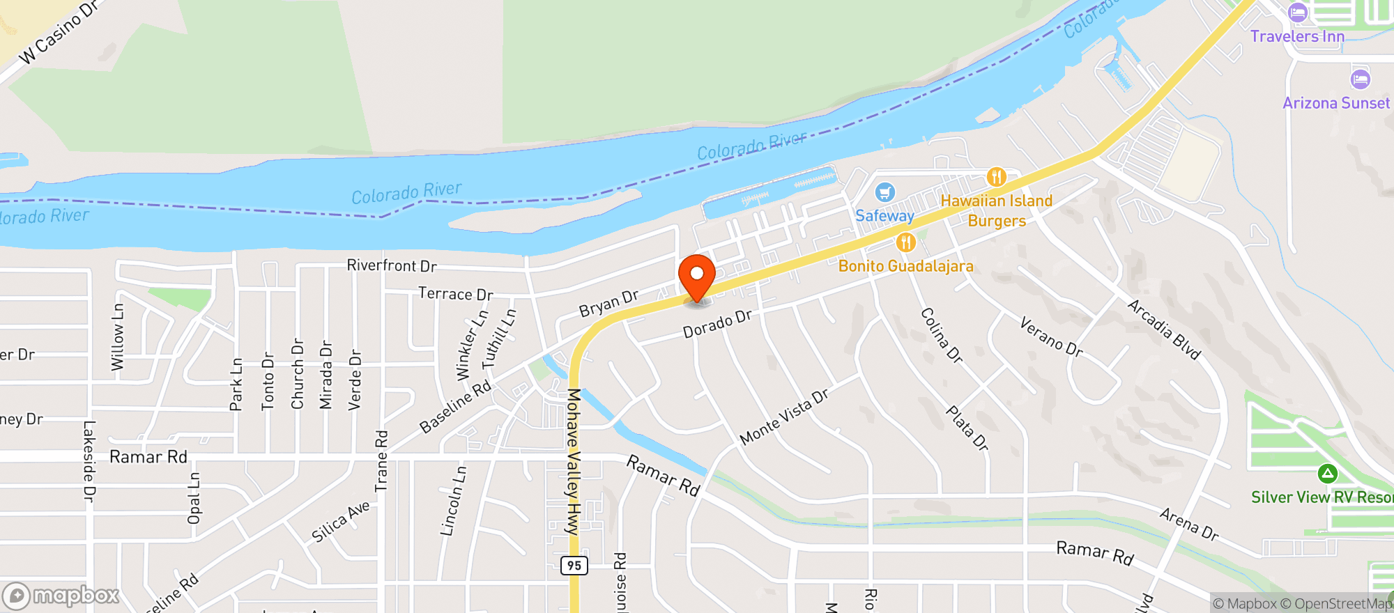 Map showing Tacos & Beers