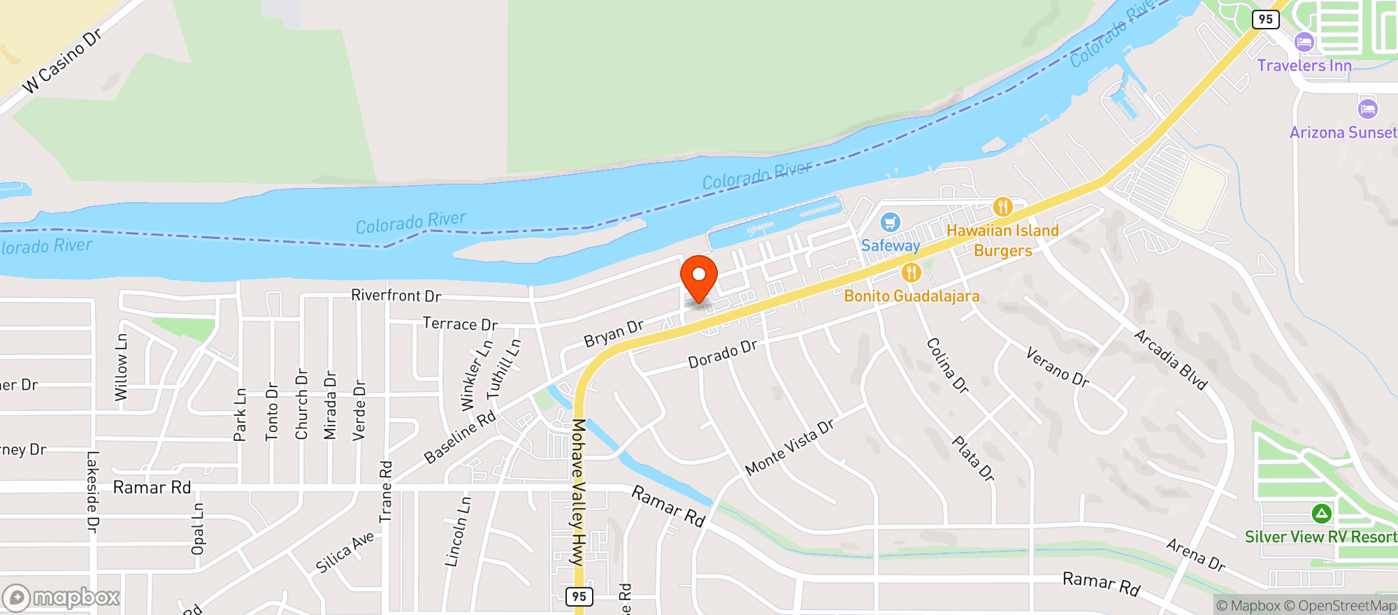 Map showing Maverik Country Store #726