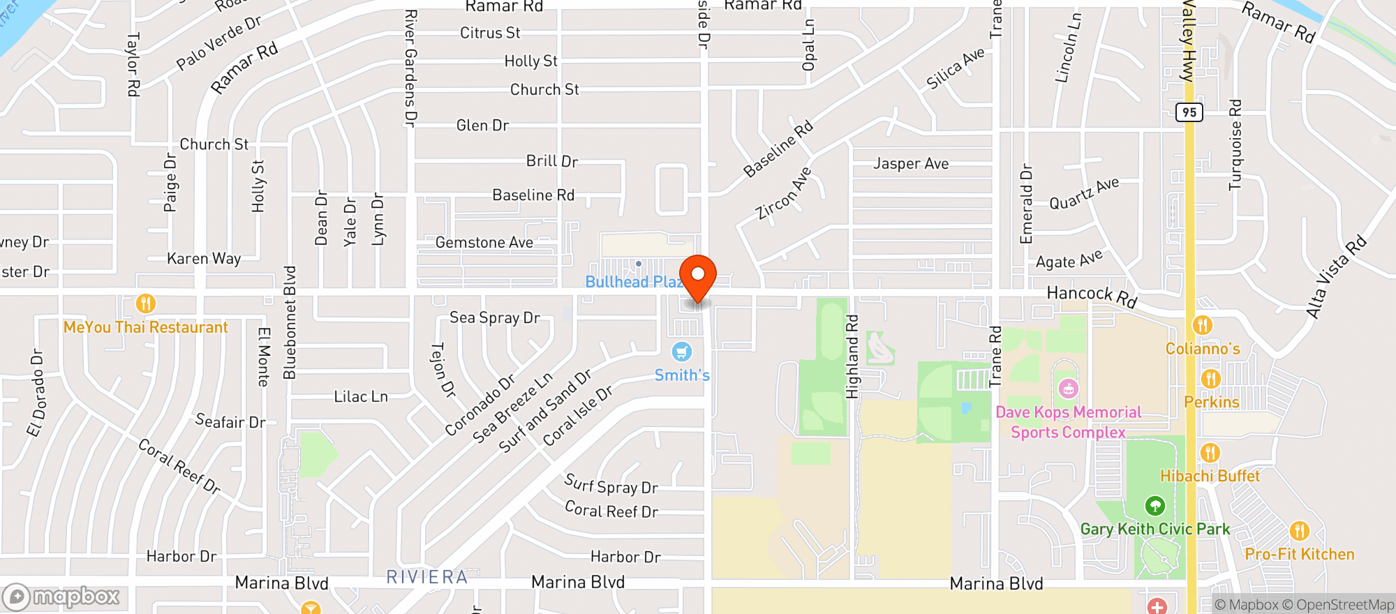 Map showing Fry's Food and Drug