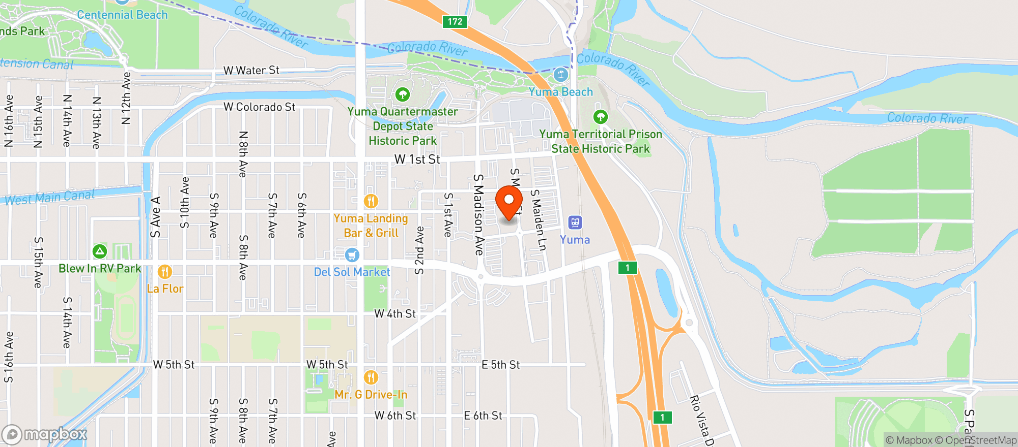 Map showing Prison Hill Brewing