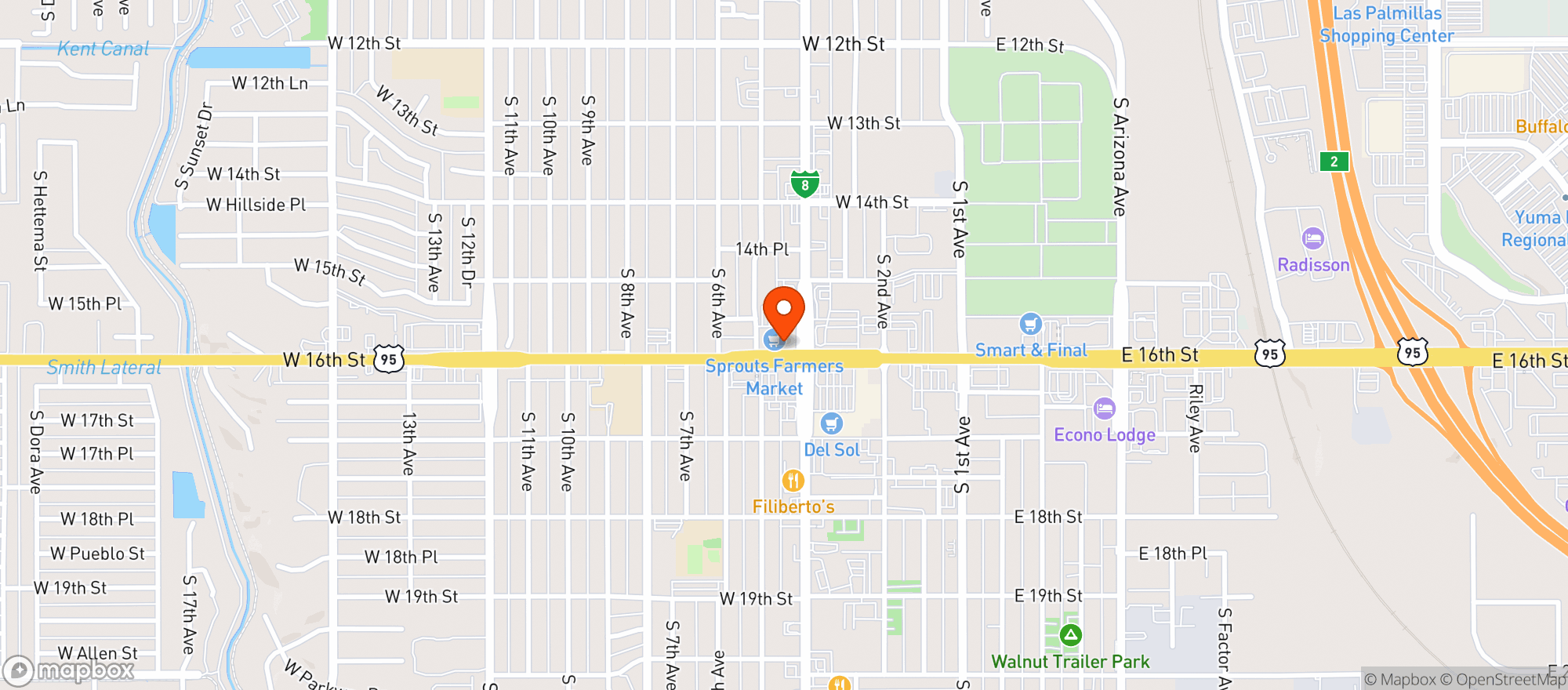 Map showing Sprouts Farmers Market