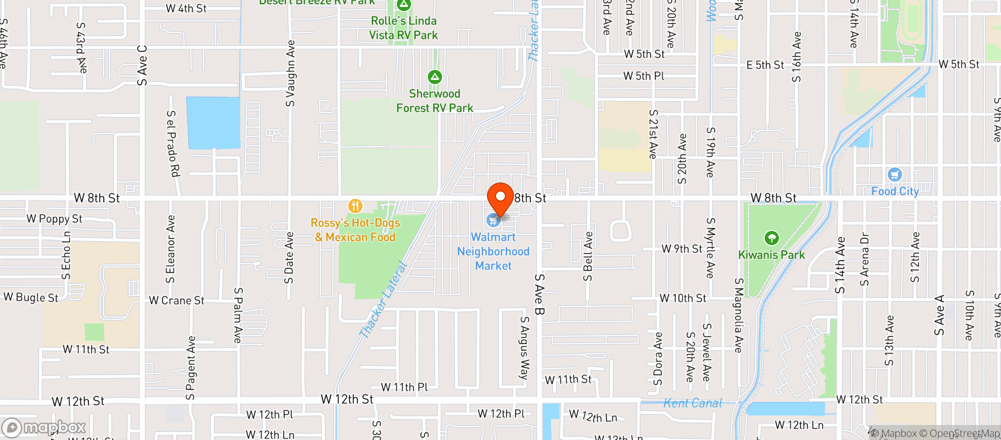 Map showing Walmart Neighborhood Market