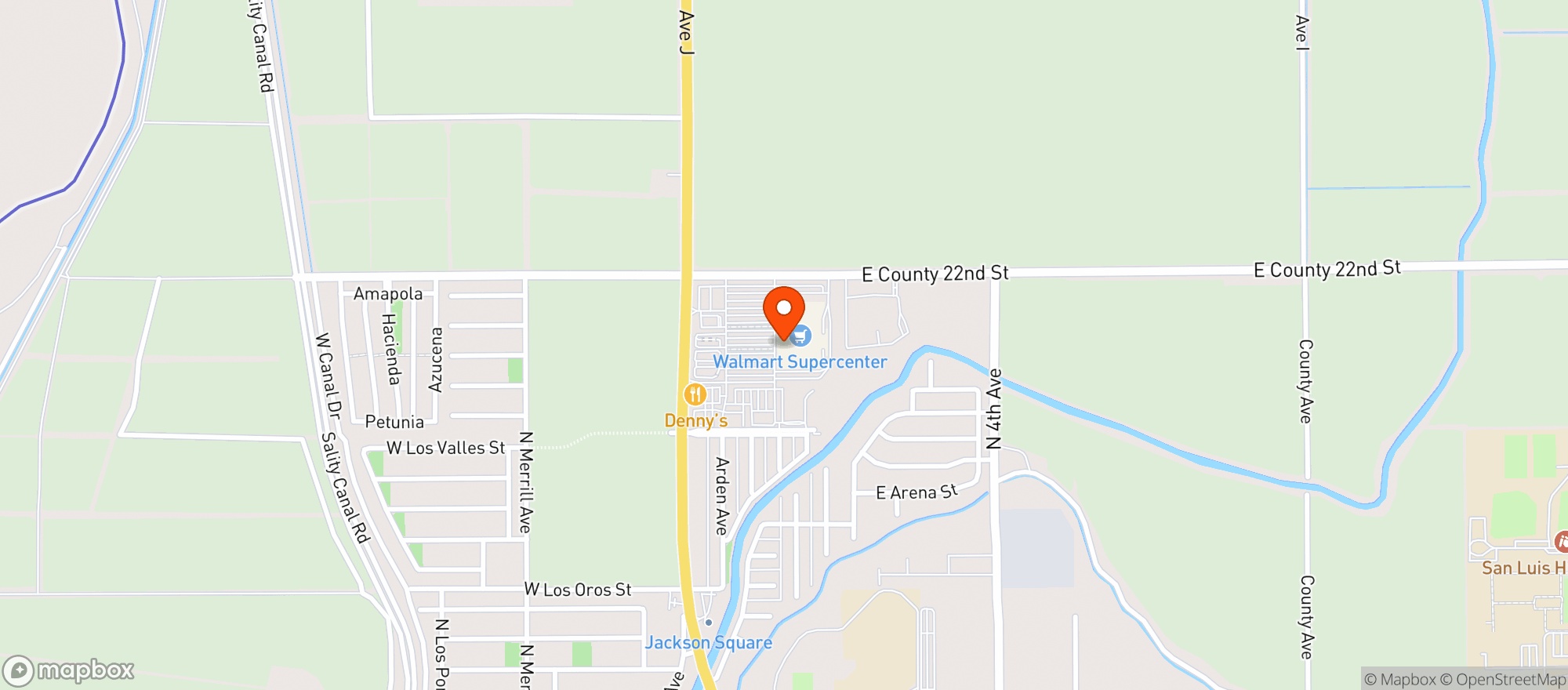 Map showing Walmart Supercenter