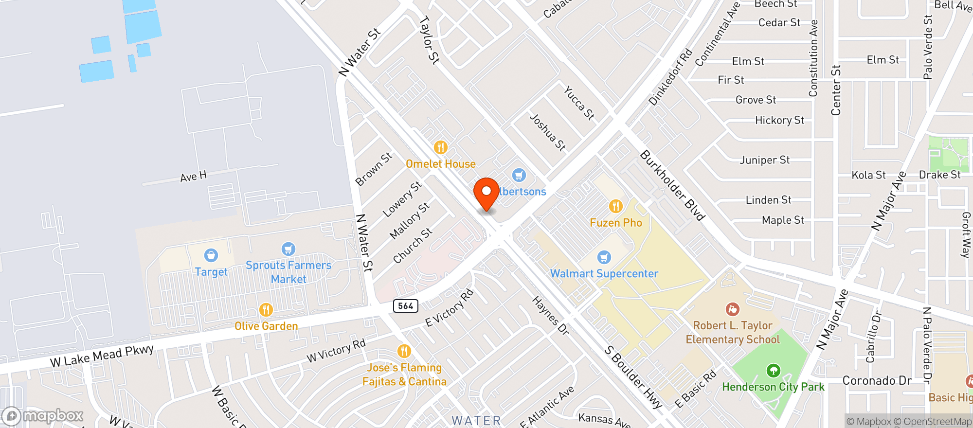 Map showing Albertsons
