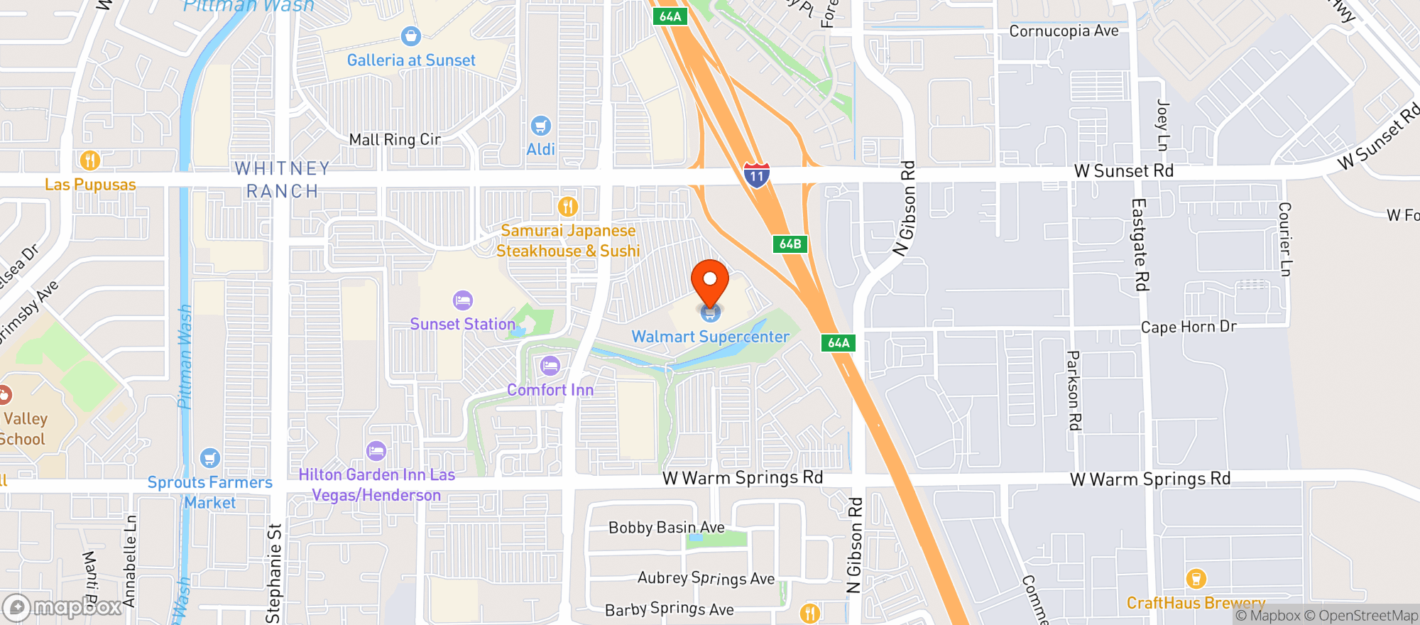 Map showing Walmart Supercenter