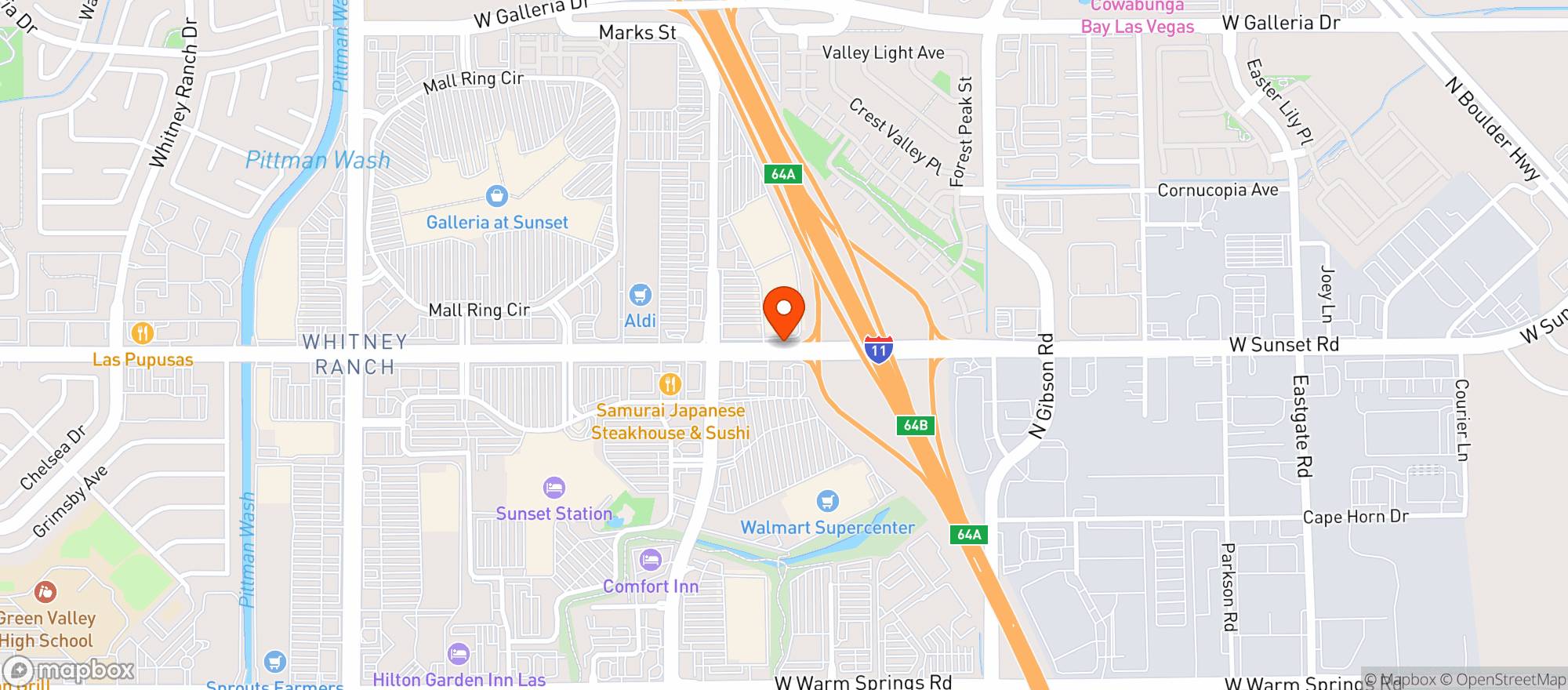 Map showing The Liquor Store